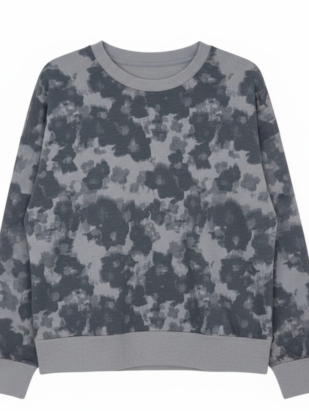 NWOT Mondetta Women's Lightweight Printed Sweatshirt XL Blue Gray